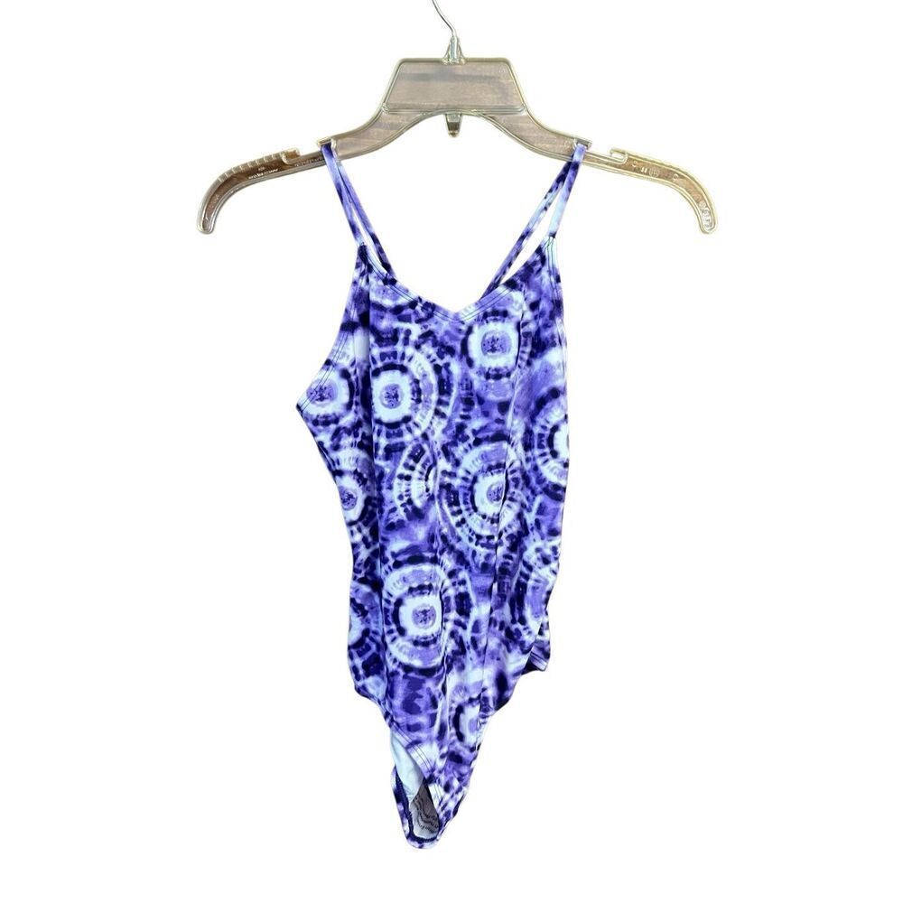 Kanu Surf Girls Purple Tye Dye Swimsuit Sz 14 NWT